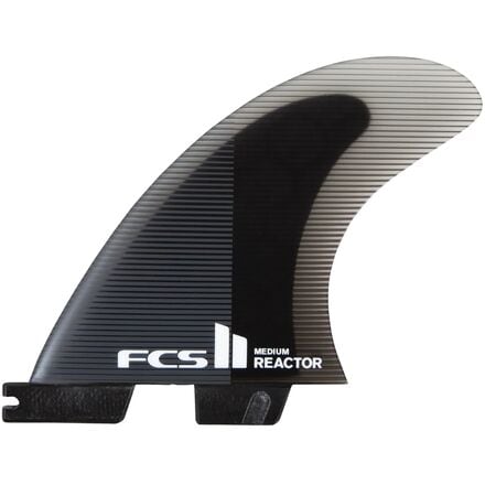 FCS - Reactor PC Thruster Surfboard Fins - Charcoal