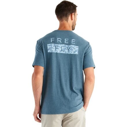 Free Fly - Clearwater Camo T-Shirt - Men's - Heather Slate Blue
