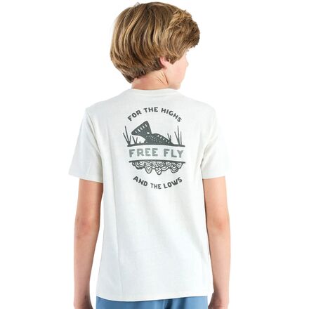 Free Fly - Highs and Lows T-Shirt - Kids' - Heather Oyster