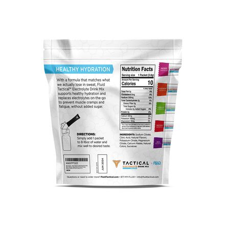 Fluid - Tactical Zero Sugar Electrolyte Drink Mix