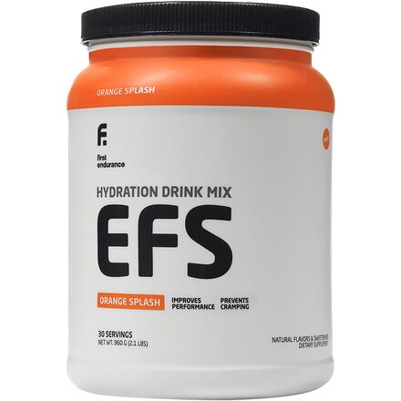 First Endurance - EFS Hydration Drink Mix - 30 Servings - Orange Splash