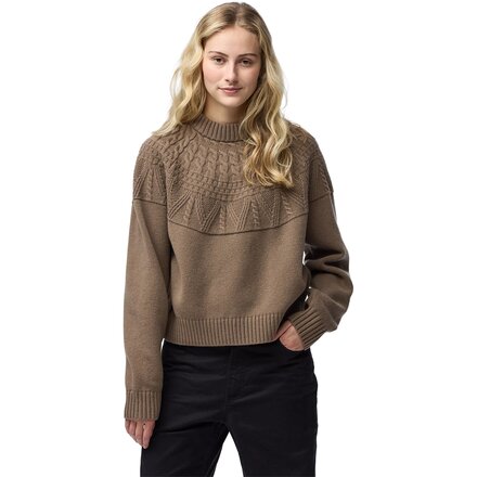 Ovik Solid Jacquard Knit Top - Women's