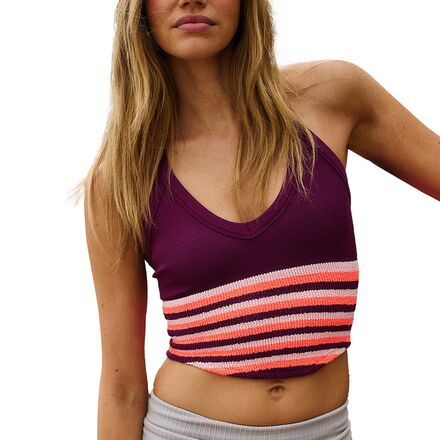 All Clear V Neck Stripe Cami - Women's