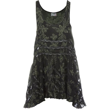 Free People - Printed Viscose Voile Trapeze Slip Dress - Women's