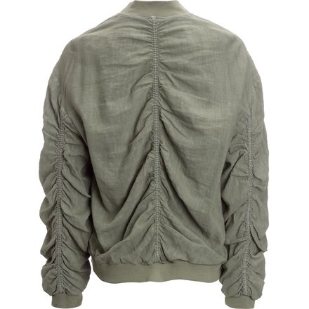 Free People - Ruched Linen Bomber Jacket - Women's