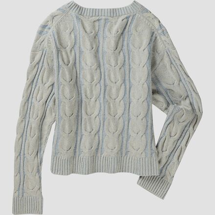 Free People - Washed Cable V-Neck Sweater - Women's