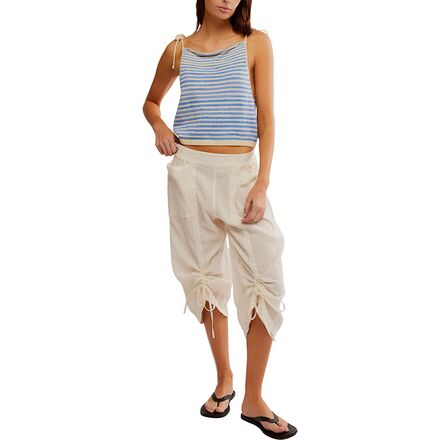 Free People - Gianna Ruched Gaucho Pull On Pant - Women's
