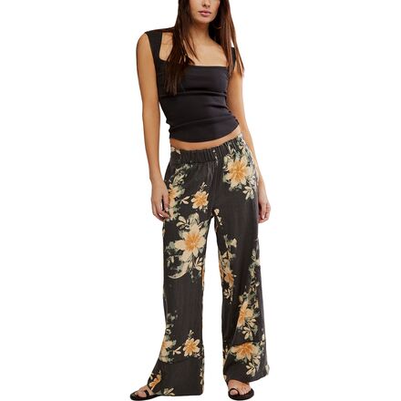 Free People - Days End Printed Linen Pull On Pant - Women's