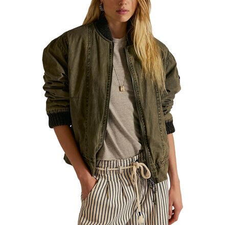 Jax Washed Bomber Jacket - Women's