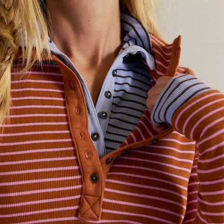 Free People - Lake Henley Stripe Top - Women's