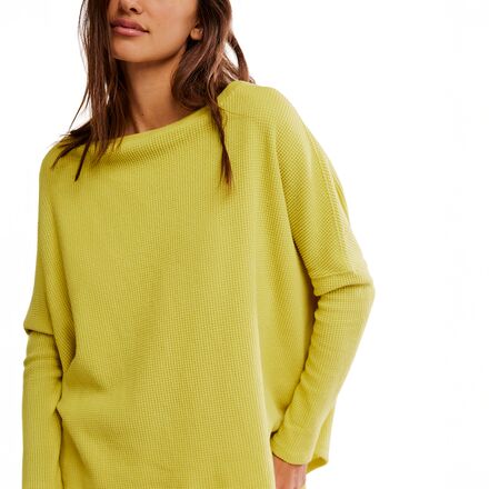 Free People - Latte Blues Thermal Solid Top - Women's