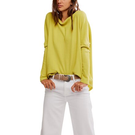 Free People - Latte Blues Thermal Solid Top - Women's