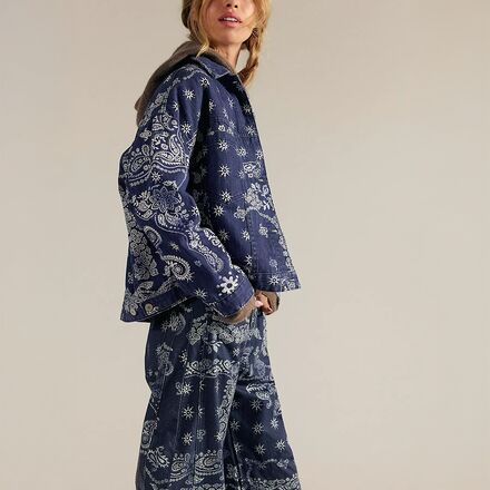 Free People - Opal Swing Printed Denim Jacket - Women's