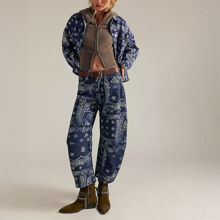 Free People - Opal Swing Printed Denim Jacket - Women's