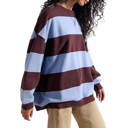 Classic Stripe Crew Wide Sweatshirt - Women's
