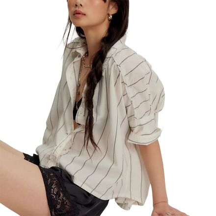 Seaside Cotton Stripe Shirt -Women's