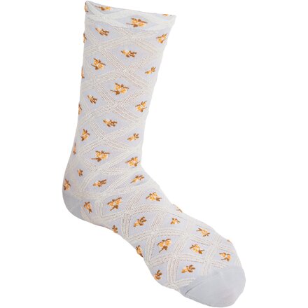 Floral Jacquard Trouser Sock- Women's