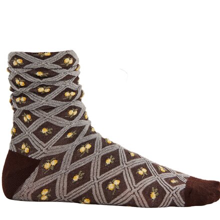 Floral Jacquard Trouser Sock- Women's