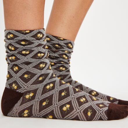 Free People - Floral Jacquard Trouser Sock- Women's