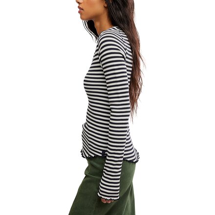 Free People - Easy Does It Striped Long-Sleeve T-Shirt - Women's