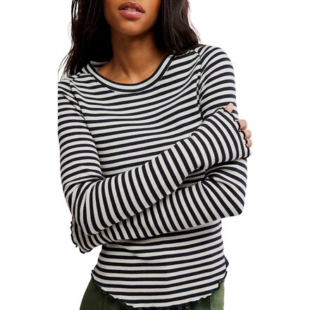 Free People - Easy Does It Striped Long-Sleeve T-Shirt - Women's