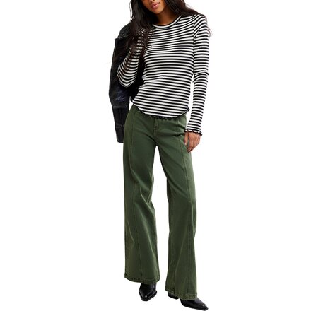 Free People - Easy Does It Striped Long-Sleeve T-Shirt - Women's