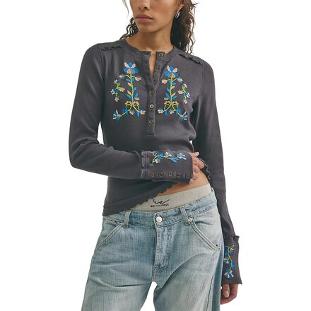 Fleur Embroidered Cuff Shirt - Women's