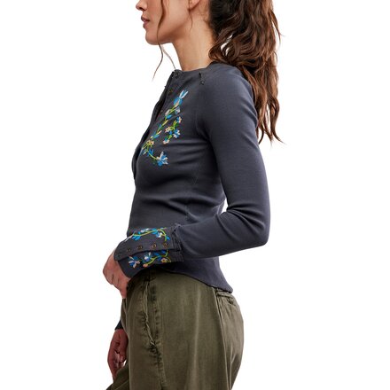 Free People - Fleur Embroidered Cuff Shirt - Women's