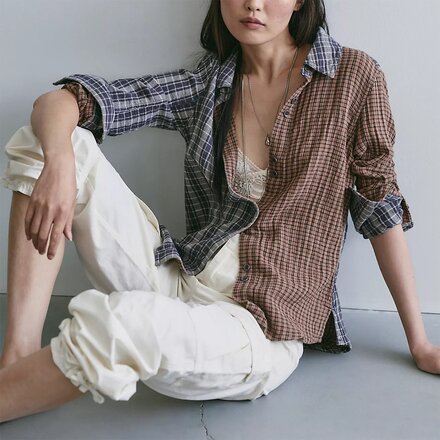 Free People - Benny Slim Yd Plaid Shirt - Women's