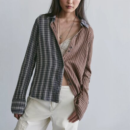 Free People - Benny Slim Yd Plaid Shirt - Women's