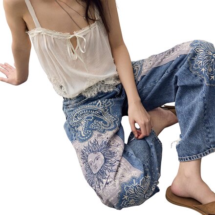 Free People - Reverie Patchwork Jean - Women's