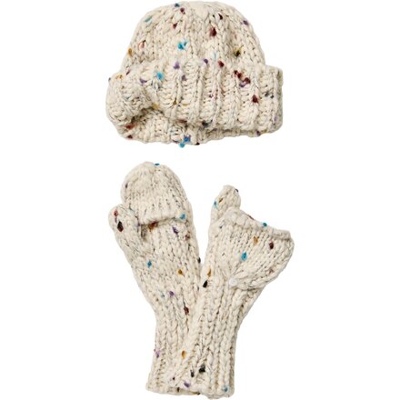 Speckled Cph Beanie And Glove Set - Women's