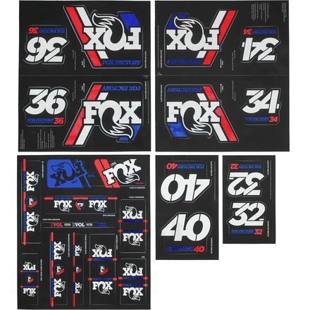 FOX Racing Shox - Heritage Fork and Shock Decal Kit - Red/White/Blue