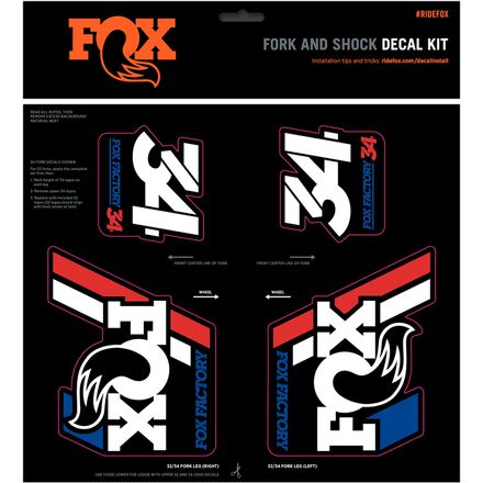 FOX Racing Shox - Heritage Fork and Shock Decal Kit