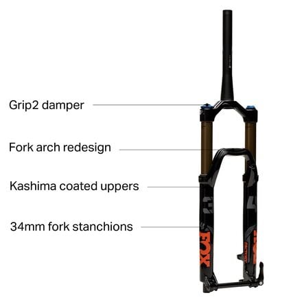 FOX Racing Shox - 34 Float 27.5 Grip 2 Factory Boost Fork - 2021 - Shiny Black, 140mm