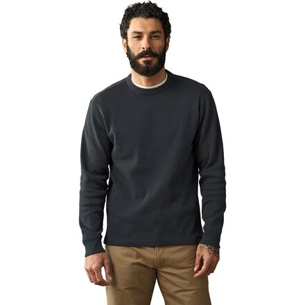 Waffle Knit Thermal Crewneck Top - Men's