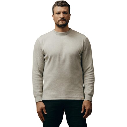 Waffle Knit Thermal Crewneck Top - Men's