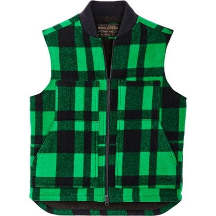 Filson - Lined Mackinaw Wool Work Vest - Men's - Acid Green/Black