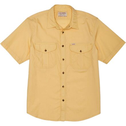 Washed Short-Sleeve Feather Cloth Shirt - Men's