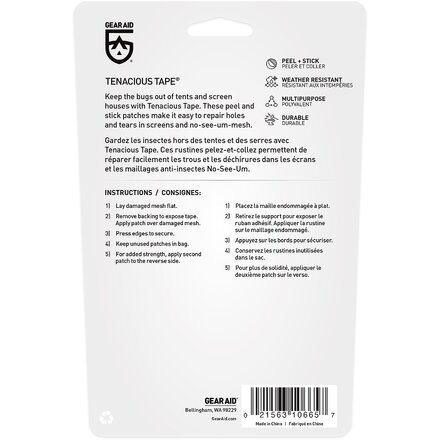 Gear Aid - Tenacious Tape Mesh Patches