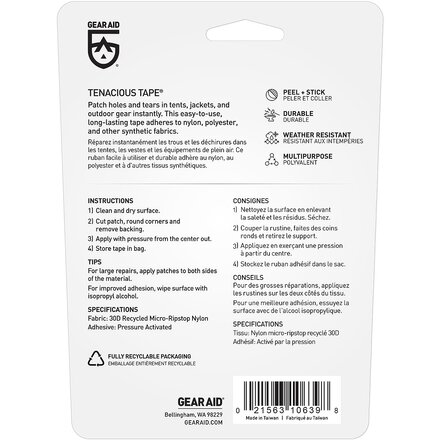 Gear Aid - Tenacious Tape Repair Tape Ripstop