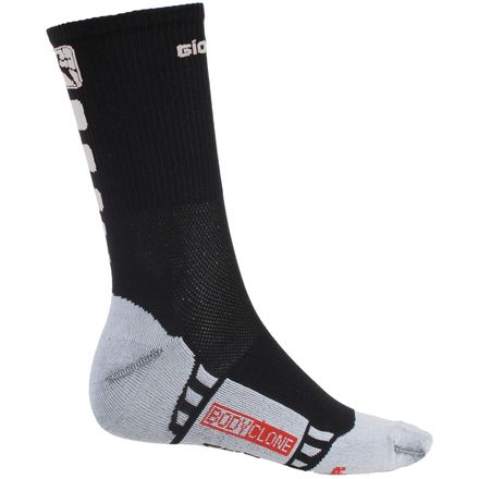 Giordana - FR-C Tall Print Sock - Black/White Logo