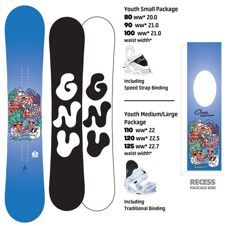 Gnu - Recess Snowboard Package - 2026 - Kids'