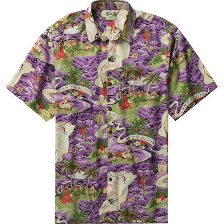 Go Barefoot - Land Of Aloha Cotton + Rayon Shirt - Men's - Purple