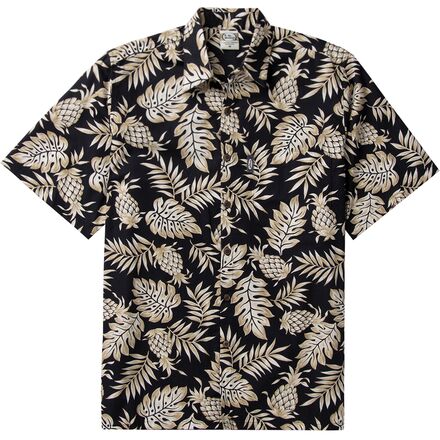 Go Barefoot - Pineapple Pareau Cotton Shirt - Men's - Black