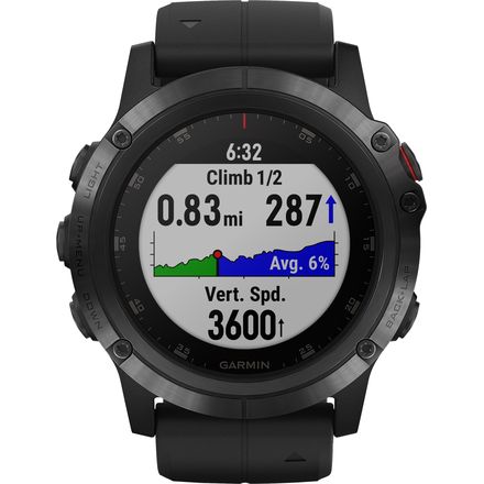 Garmin - Fenix 5x Plus Sapphire GPS Watch