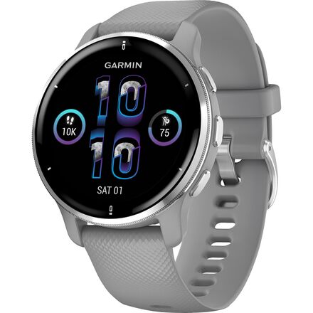 Garmin - Venu 2 Plus Smartwatch - Powder Gray/Silver