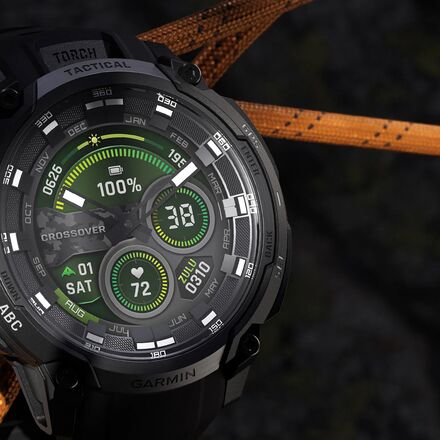 Garmin - Instinct Crossover AMOLED Sport Watch