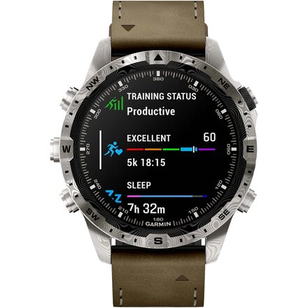 Garmin - MARQ Gen 2 Adventurer Edition Damascus Steel Sport Watch