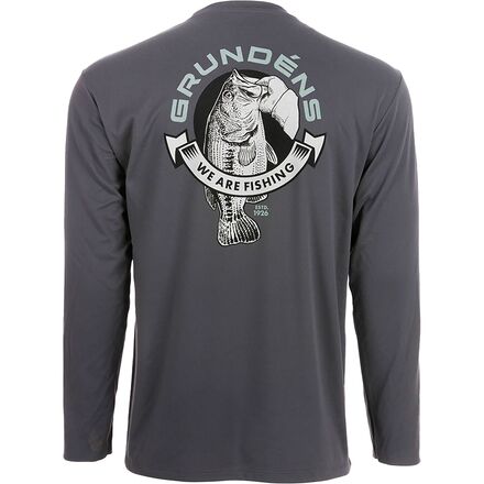 Grundens - Bass Print Tech Long-Sleeve T-Shirt - Men's - Anchor